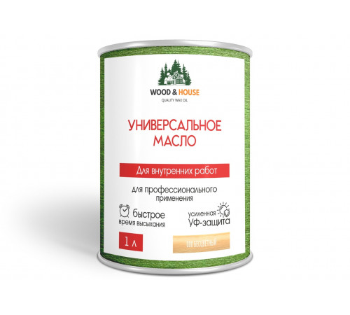 Приобрести ЦВЕТНОЕ УНИВЕРСАЛЬНОЕ МАСЛО WOOD & HOUSE Серия ПРОФИ в Курске, Курская область
